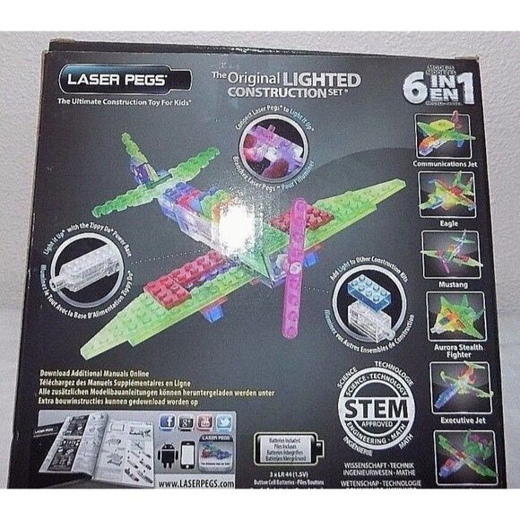 Laser Pegs Building Bricks Set Executive Jet Electronic Interlocking Blocks STEM - Picture 3 of 16